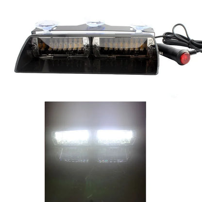 16W Car Windshield LED Strobe Light 12V Waterproof Police Lights Warning Light Flash Dash Emergency Signal Lamps