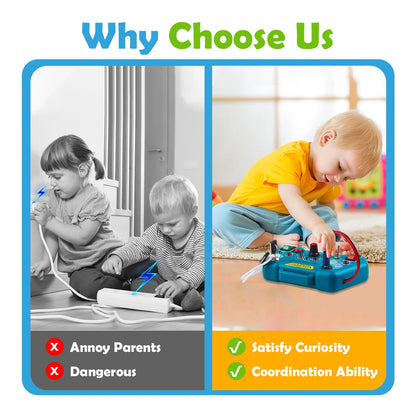 Kids Montessori Busy Board, Early Educational Toy, Perfect Travel & Gift for Toddlers