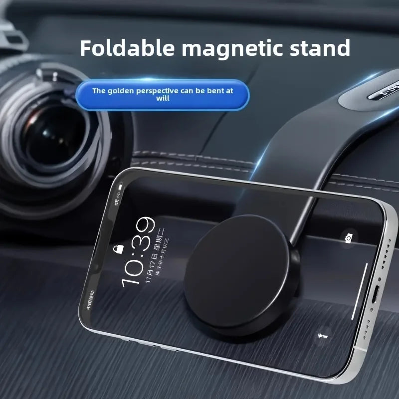 Magnetic Car Phone Holder GPS Holder Auto Dashboard Mount for Phone Thickened Aluminum Alloy an Be Bent At Any Angle Accessories