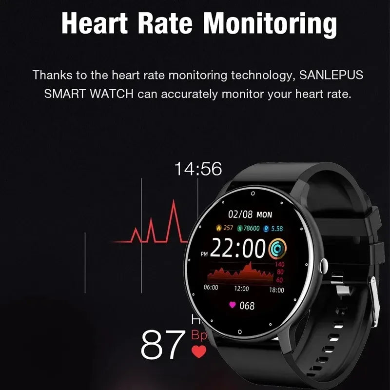 LIGE 2024 Smart Watch Men 1.28" Full Touch Bracelet Fitness Tracker Sports Watches Bluetooth Call Smart Clock Women Smartwatch