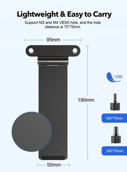 EVICIV Adjustable Monitor Stand VESA 75*75mm Mount Desk Support Holder for 7 - 17.3 Inch  M3/M4 Portable Monitor Kickstand