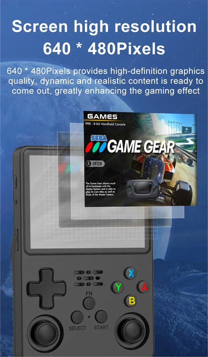 New R36HD Retro Handheld Video Game Console ARKOS System 3.5 Inch IPS Screen Classic Portable Pocket Video Player Games Boy Gift