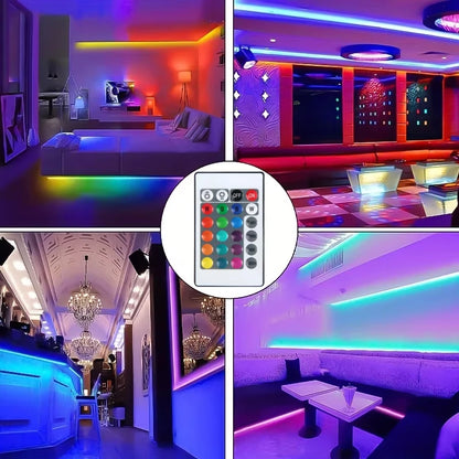 LED USB Strip Light Color Changing 5050 RGB LED Flexible Lights with 24 Keys for Children Gaming Room Home Party TV Backlight