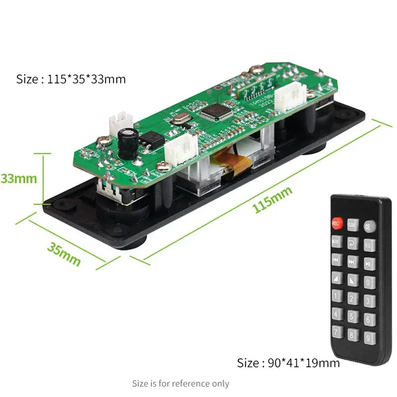 UNISIAN LCD Digital Audio Player Bluetooth MP3 Player Decoder Board 128*64 DOTS LCD USB SD BT FM Music Player Module TPM119B