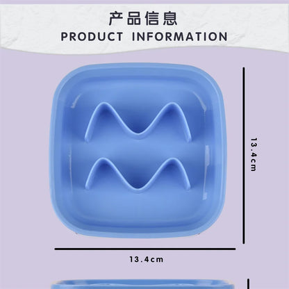 Pet Supplies Color Slow Feeder Cat Bowl Anti-choking Plastic Dog Puzzle Food Bowl, Dog Water Basin For Anxiety Relief