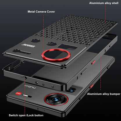 1:1 Copy for MacPro heat dissipation Metal bumper for ZTE Nubia Z70 Ultra Z70U cover Case Full Aluminium Alloy silky capas Funda