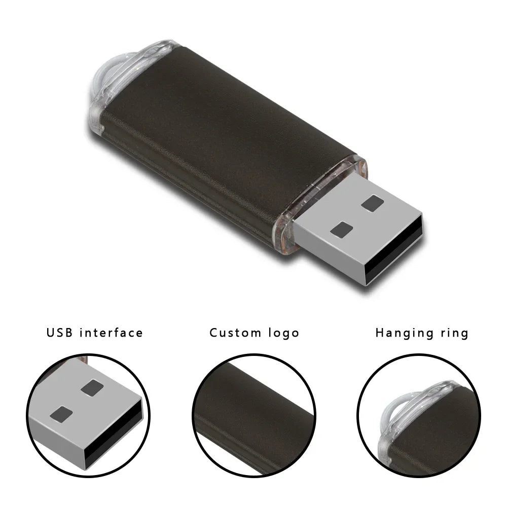 100PCS USB 2.0 Pendrive 128GB 64GB 32GB 16GB 8GB USB Flash Drive 4GB 2GB Free Laser Logo 2.0 USB Flash Drive Stick Best Gift