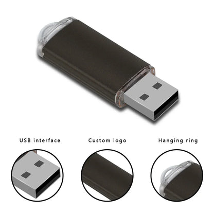 100PCS USB 2.0 Pendrive 128GB 64GB 32GB 16GB 8GB USB Flash Drive 4GB 2GB Free Laser Logo 2.0 USB Flash Drive Stick Best Gift