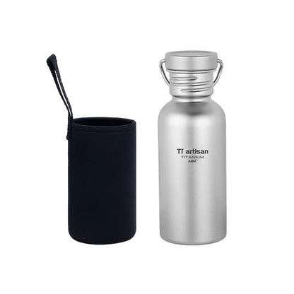 Tiartisan PureTitanium Sports Bottle Outdoor Ultralight Portable Cycling Water Bottle Reusable Drinking Bottle