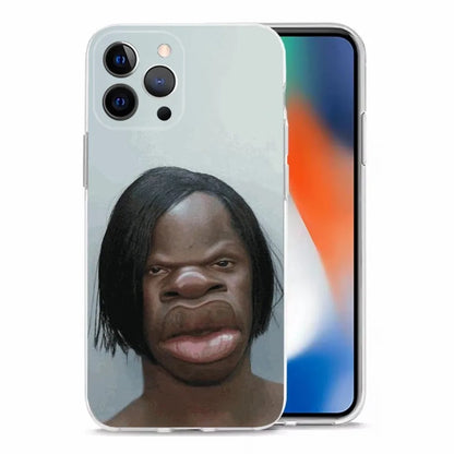 Ugly Man Funny Phone Case For iPhone 15,14,13,12,11 Plus,Pro,Max,XR,XS,X,7,8 Plus,SE,Mini Transparent Shell