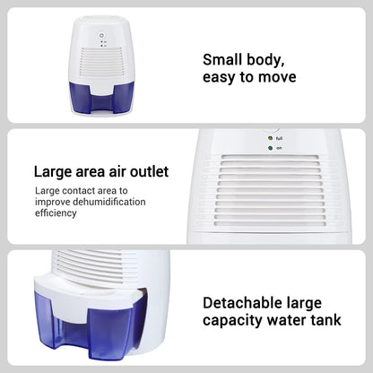 Home Mini Dehumidifier Portable Bedroom Quick Moisture Air Dryer Mute Absorber Bathroom Closet Dehumidifier Desiccant USB Plug