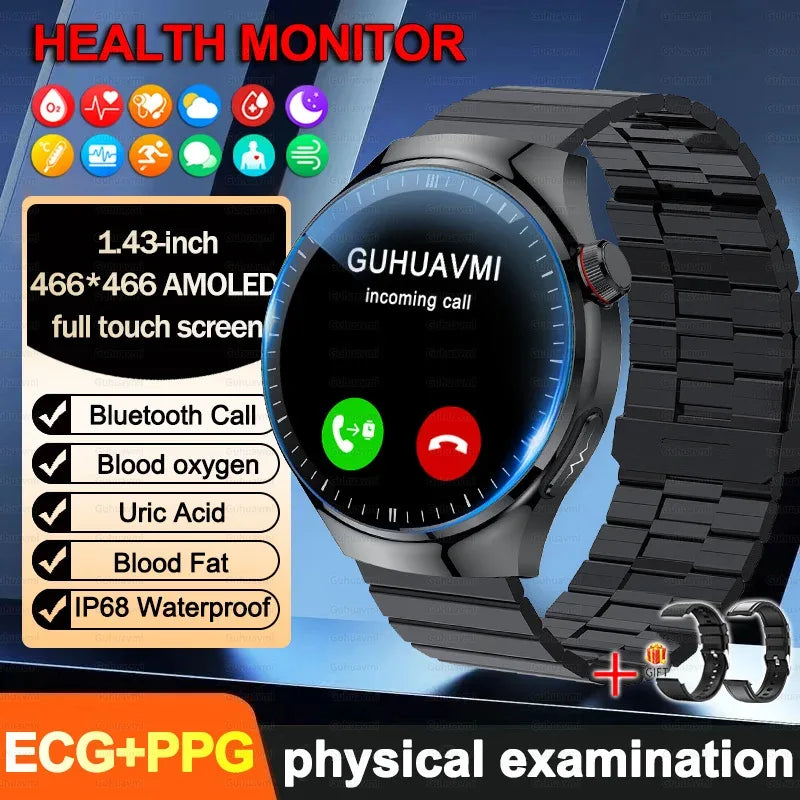 2026New For Man Smartwatches Outdoor Sport Smart Watch Men 1.43“ HD AMOLED Screen ECG physical examination BT5.0 Call smartwatc