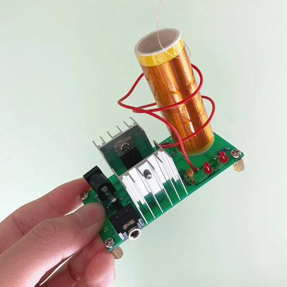 DIY Mini for Tesla Coil Kit DIY Music Loudspeaker Board Arc Experiment High Temperature High Pressure Plasma DC 15-24V 15W 2A