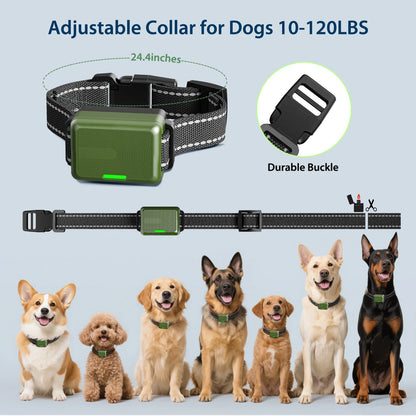 Electric Dog Training Collar 300M Remote Control Pet Puppy Dog Bark Stop Collar IPX7 Waterproof Rechargeable Anti Barking Device