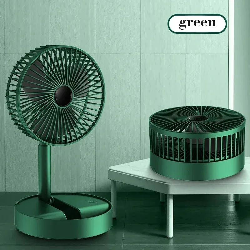 Desktop fan charging model, long endurance USB foldable mini retractable fan, dormitory portable desktop electric fan