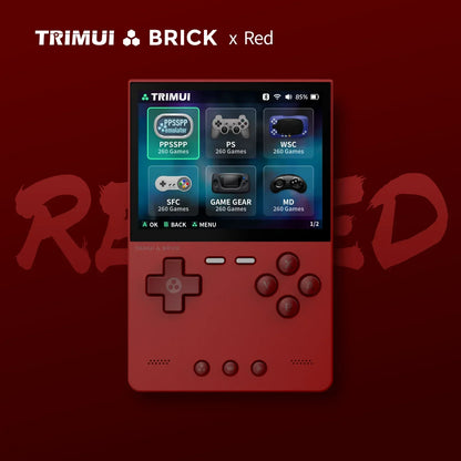 TRIMUI BRICK Handheld Game Console 3.2'' IPS Screen Linux System Trimui UI Metal Back Panel LED Lighting Retro Video Console