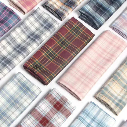 Plaid Fabric By The Meter for Japanese Jk Uniform Skirts Clothing Hair Band Clothes Pillowcases DIY Sewing Textile Anti Wrinkle