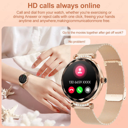 LIGE Fashion Ladies Smart Watch NX7 Pro AMOLED Screen Health Monitoring BT Call Female Women Sport Fitness Tracker Smartwatch