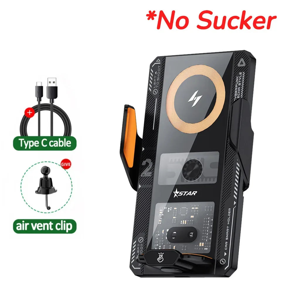 Wireless Charger Car Mount 15w Wireless Car Charger Smart Wireless Charger Mobile Phone Stands Car Phone Holder