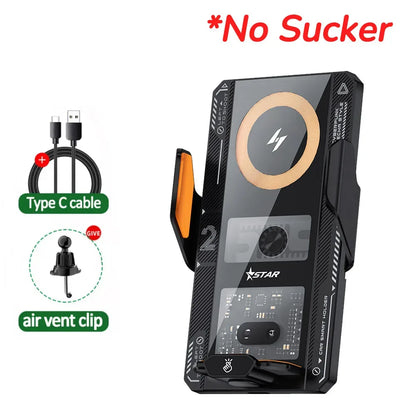 Wireless Charger Car Mount 15w Wireless Car Charger Smart Wireless Charger Mobile Phone Stands Car Phone Holder