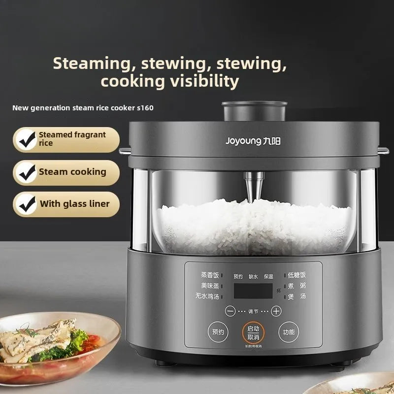Steam rice cooker smart home low-sugar glass inner liner steamer multi-function rice cooker S160