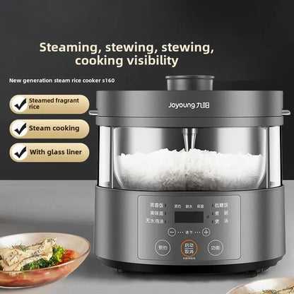 Steam rice cooker smart home low-sugar glass inner liner steamer multi-function rice cooker S160