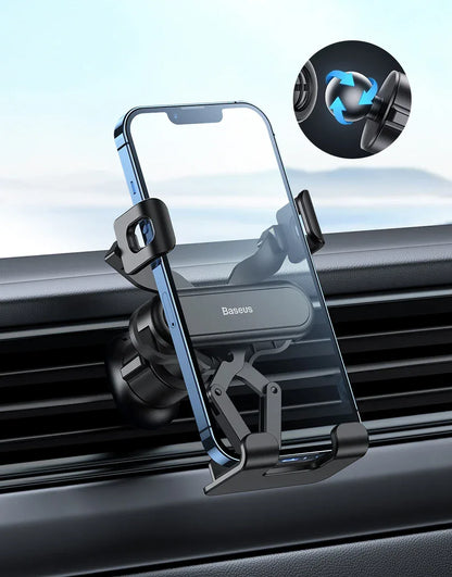 Baseus Car Phone Holder for Car Air Vent Mount Phone Holder Stand for iPhone Samsung Gravity Mobile Phone Holder Gps Flexible