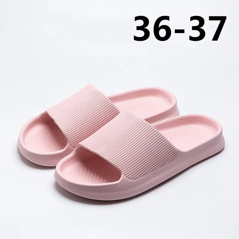 Youpin Thick Platform Women Bathroom Home Slippers Cloud Slippers Soft Sole EVA Indoor Slides Sandals Summer Non-slip Mi