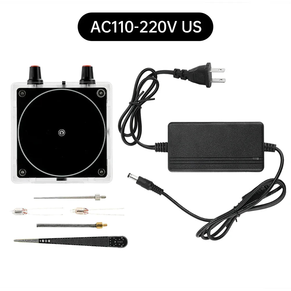 AC110-220V Input Dual Mode Music Tesla Coil Palm Tesla Coil High Frequency Voltage Pulse arc Generator  Artificial Lightning
