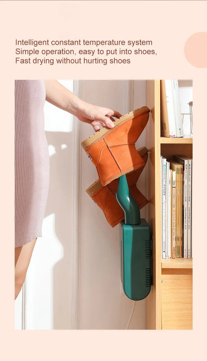 Boots Shoes Dryer Deodorizer with Heat Dehumidifier Device Foot Warmer Heater for Home Adjustable Portable Electric Shoes Dryer