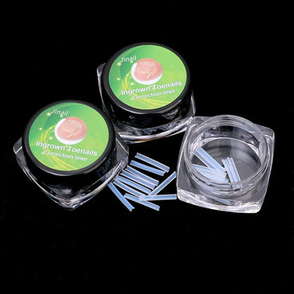 1-10 Box Elastic C-shaped Tube Padding Treatment Foot Care Invisible Groove Straightening Clip Ingrown Toenail Corrector Tools
