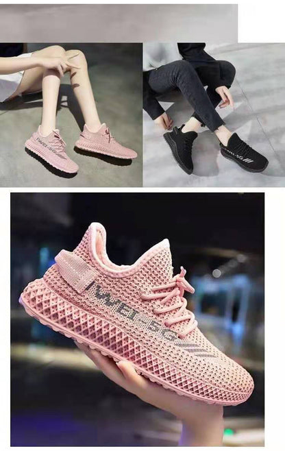 Women's Sneakers 2023 New Fashion Breathable Trainers Comfortable Sneakers Women Mesh Fabric Lace Up Female Footwear Women Shoes
