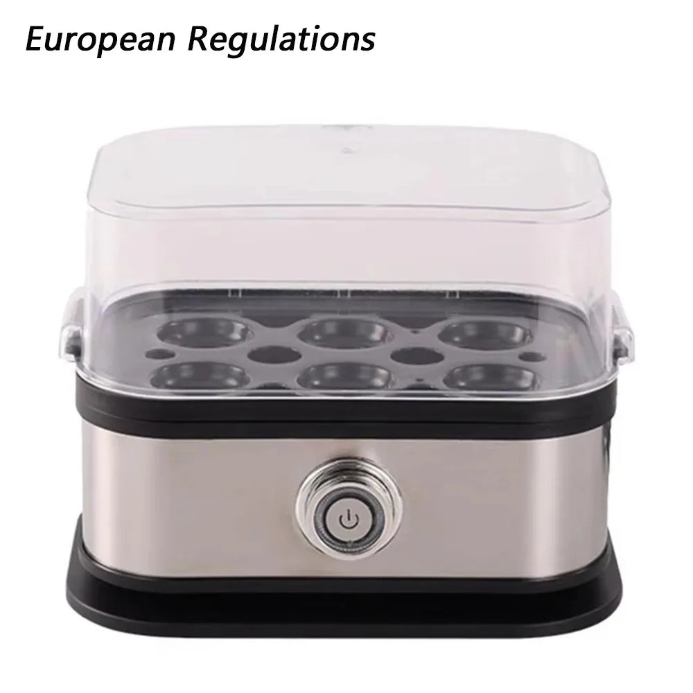 200W Power Eggs Boiler Space Saving Auto Shut-Off Smart Egg Cooker 6 Eggs Capacity Stainless Steel Rapid Egg Cooker2026new