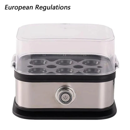 200W Power Eggs Boiler Space Saving Auto Shut-Off Smart Egg Cooker 6 Eggs Capacity Stainless Steel Rapid Egg Cooker2026new