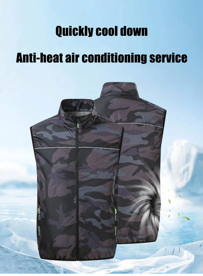 Summer Cool Vest Cooling Fan Vest Men Women Cooling Vest Work Sport Outdoor Camping Fishing Summer Cool Jacket
