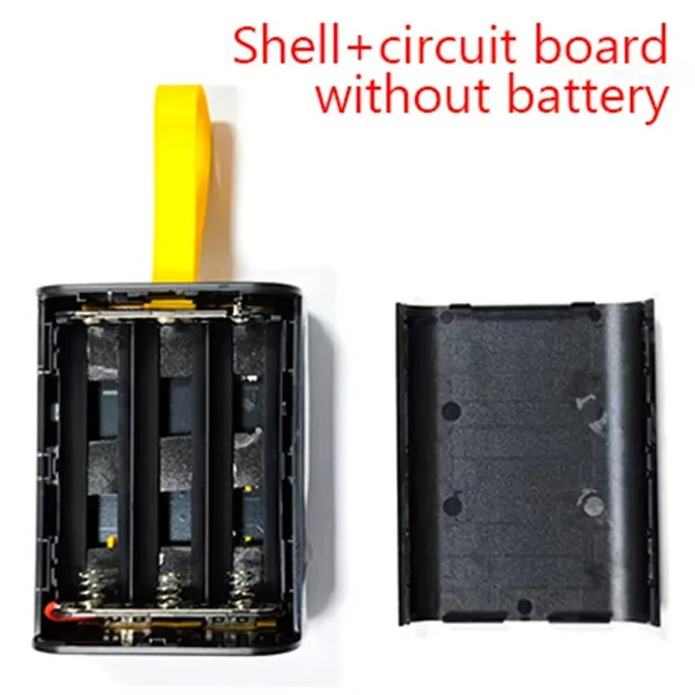 DIY Power Bank Box for 3*18650 Batteries Dual USB Fast Charging 5V 2A With LED Night Light Battery Case For Phone Charging