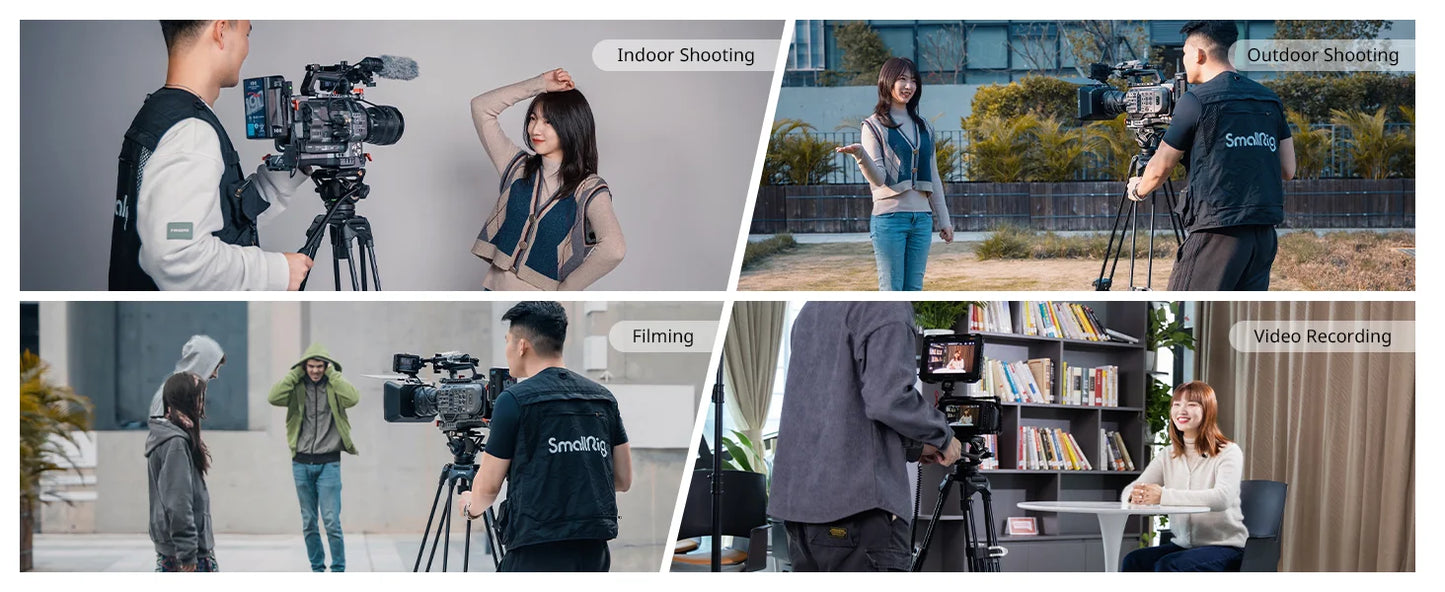 SmallRig Heavy-Duty 360° Fluid Head Tripod AD-01 186cm Video Tripod with Quick Release Plate for DSLR Camera Camcorder