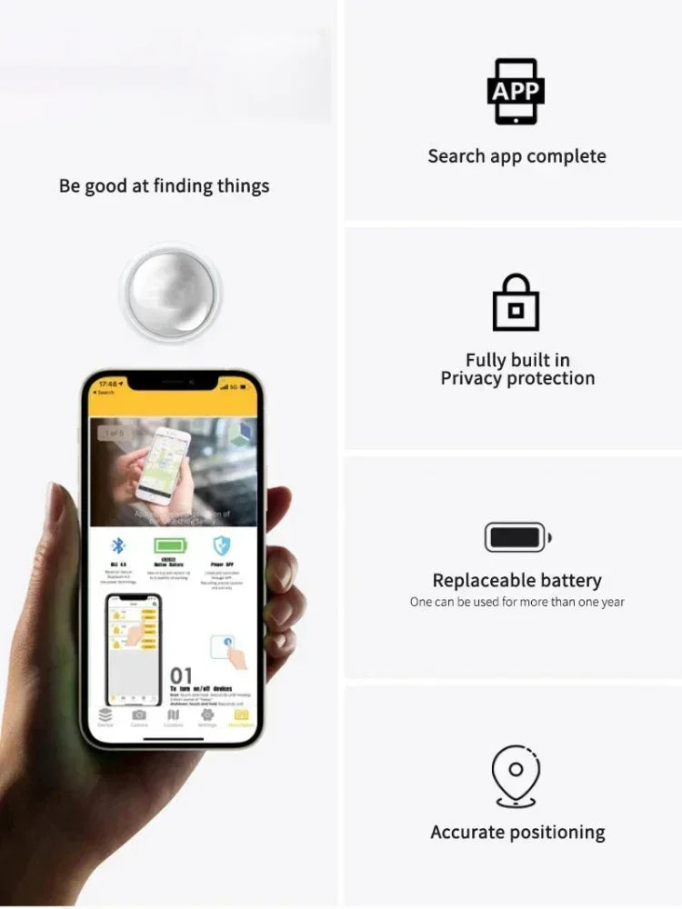 Mini Gps Tracker System FindMy App Air Tag Smart Bluetooth Locator Child Finder Bag Anti-Loss Pet Collar with Tracker NEW