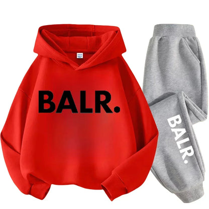 Autumn Warm New York Letter Cool Graphic Print Children Long Sleeve Hoodie +pant Suit 2pcs Set Sweatshirt Boy Girl Kid Sportwear