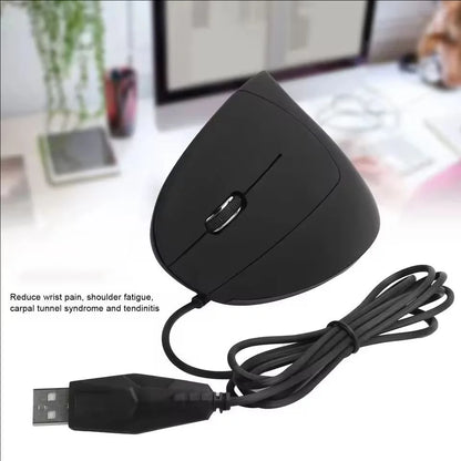 Ergonomic Vertical Wired Mouse Rechargeable Optical USB Computer Mice 1600DPI Gaming Healthy Mice