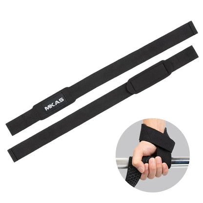 1Pair Non-slip Strap Gym Dumbbell Workout Weights Lifting Straps Crossfit Fitness Equipment Wrist Wrap Lift Exercise Training