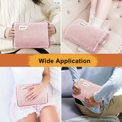 Hand Warmer Electric Hot Water Bag Soft Plush Hand Warmer Portable Heated Gloves Handwarmers Winter Hand Warmer 220V EU Plug