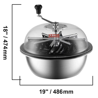 SucceBuy Leaf Bowl Trimmer 16"19"24" Trimmer Bowl Manual Bud Trimmer with Stainless-Steel Blades for Twisted Spin Cut Clear Dome