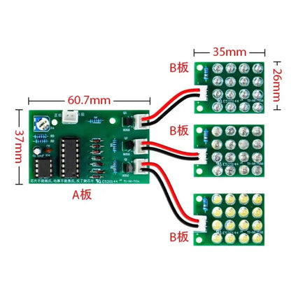 DIY Electronic Welding Practice Kit NE555 Red, White And Blue Flash LED Alarm Light Strobe Module Production Design Kit