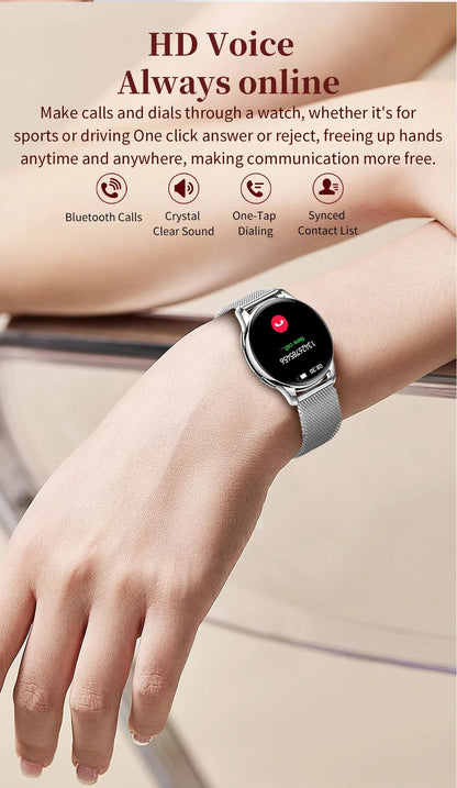 New Original Ultra Thin Women SmartWatch 1.32"AMOLED Display HD 466*466 Always Show Time Call Reminder for Women Smartwatch gift