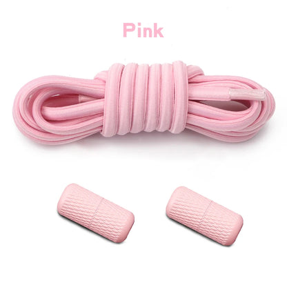 17 colors Round Elastic Laces without ties Metal Buckle Shoelace Sneakers Quick shoelaces Shoe Accessories 1Pair/2Pair