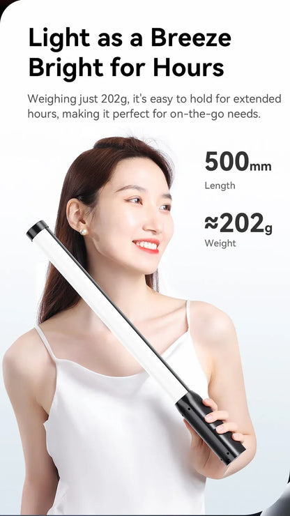 Ulanzi Upgraded VL119 10W RGB Light Wand Stick Light Handheld Stick for Protrait Photography Live Streaming with Type-C Charging