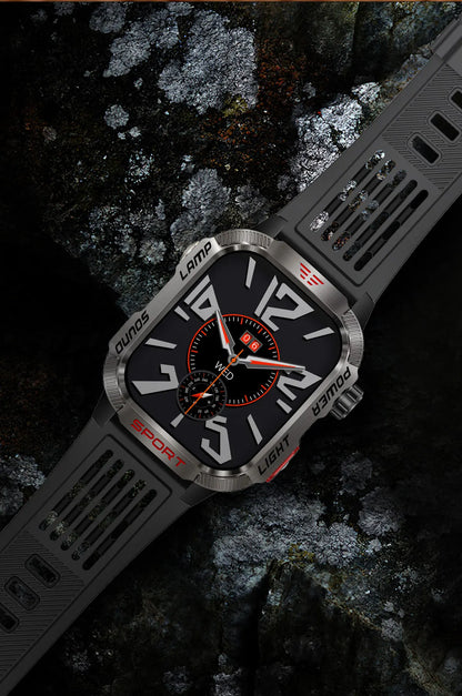 2026 New LED flashlight Military Smart Watch Men IP68 GPS Outdoor Sports Fitness Tracker Health Monitor 2.01" BT Call Smartwatch