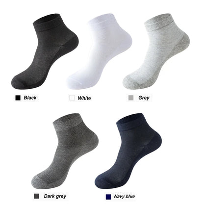 5Pairs Men Mesh Socks Organic Cotton Breathable Black White Business Sock Casual Athletic Spring Summer for Male Size EUR38-45