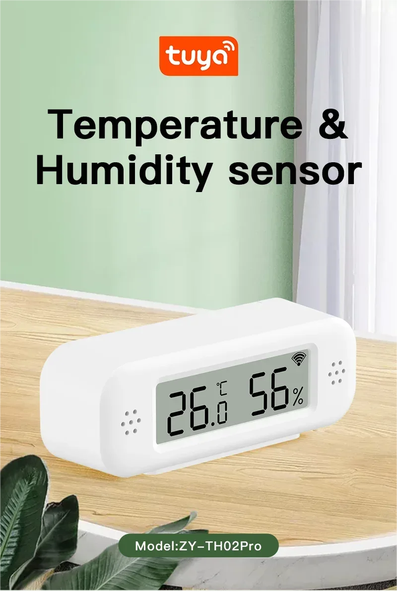 Tuya WiFi Zigbee 3.0 Temperature Humidity Sensor Hygrometer Thermometer App Remote Monitor Work With Yandex Alexa SmartLife
